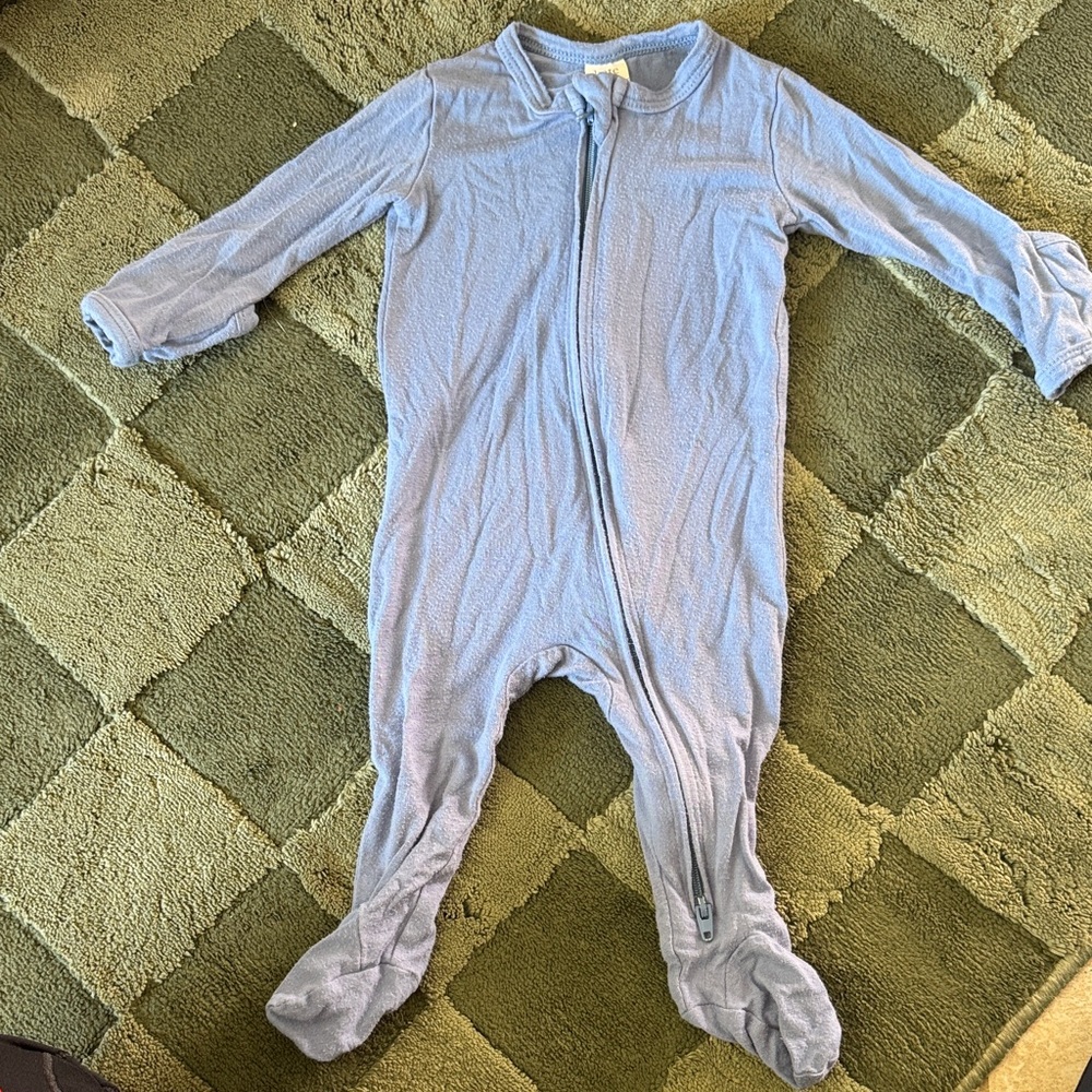 kate quinn Light Blue Kids One Piece Footie